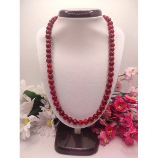 Red Mediterranean Bamboo Coral Necklace - 8mm